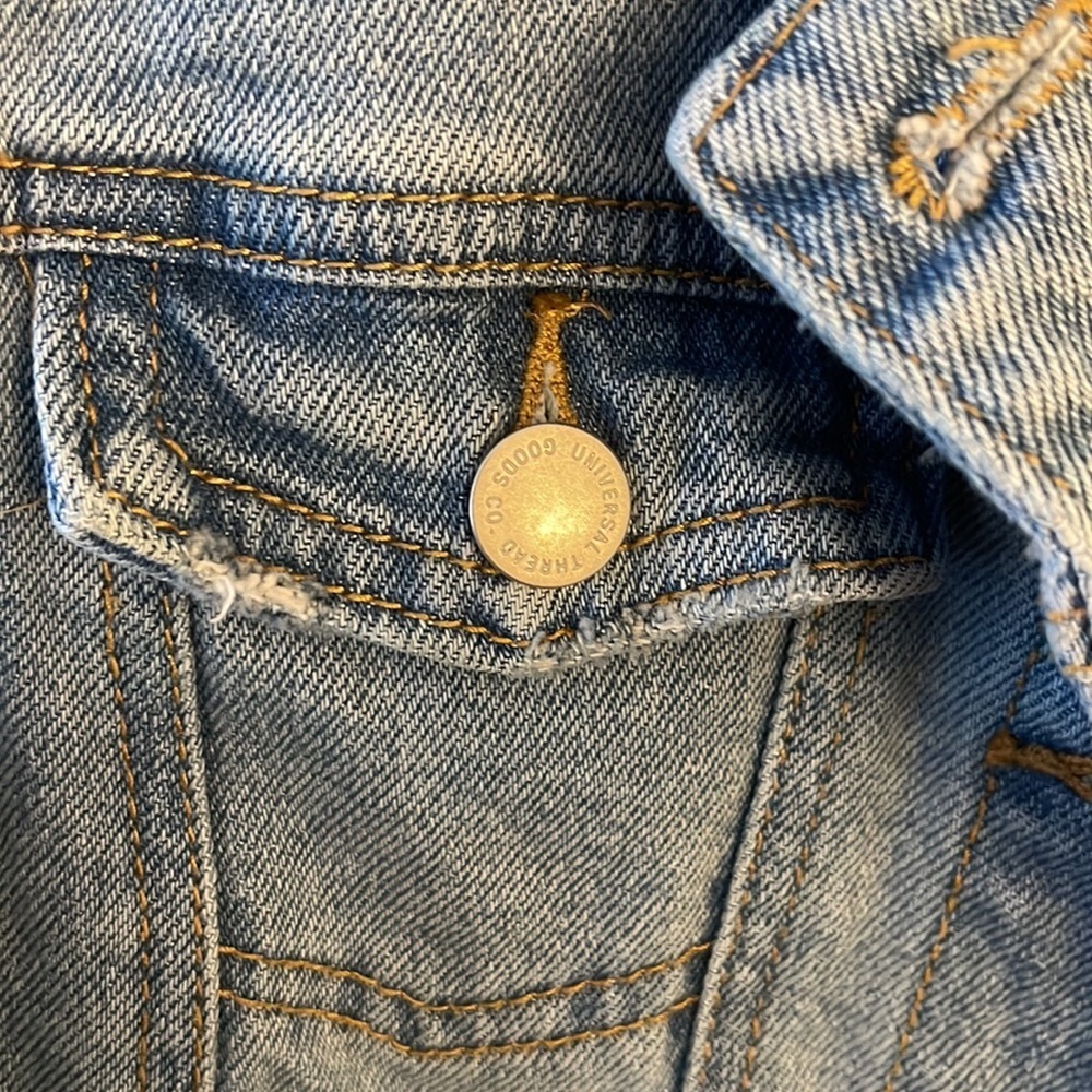 Universal Thread denim jean vest light wash S - Picture 3 of 6
